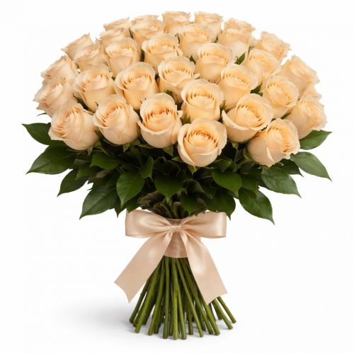 Розы Голландия кремовые