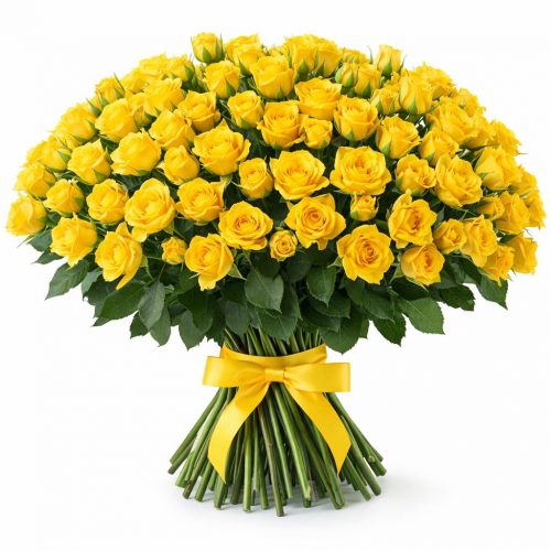 Розы Кустовые желтые