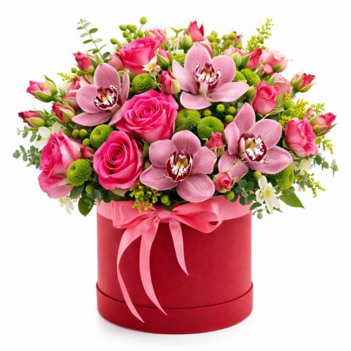 Цветы в коробке «Фиеста»