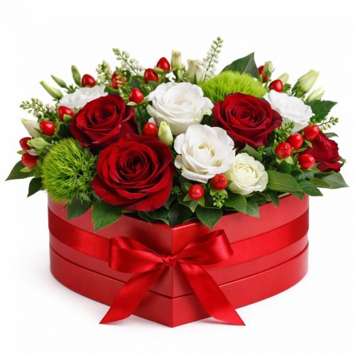 Цветы в коробке «Утренний поцелуй»