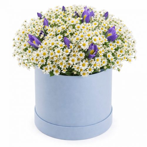 Цветы в шляпной коробке «Фаворит»