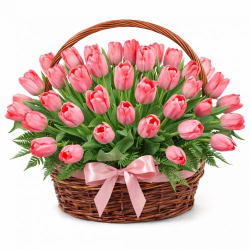 Цветы в корзине «Весенний Шарм»