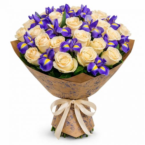 Букет из свежих цветов «Лунный свет»