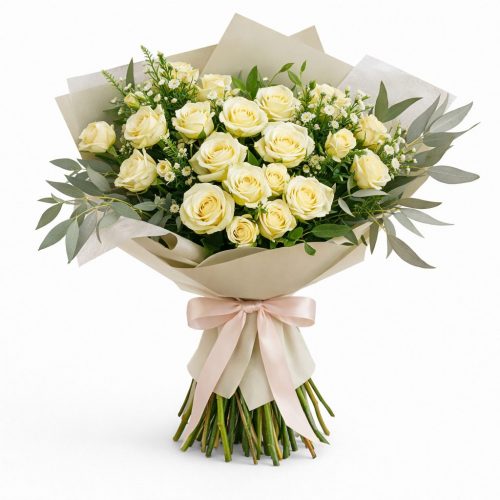 Букет цветов «Кремовая нежность»