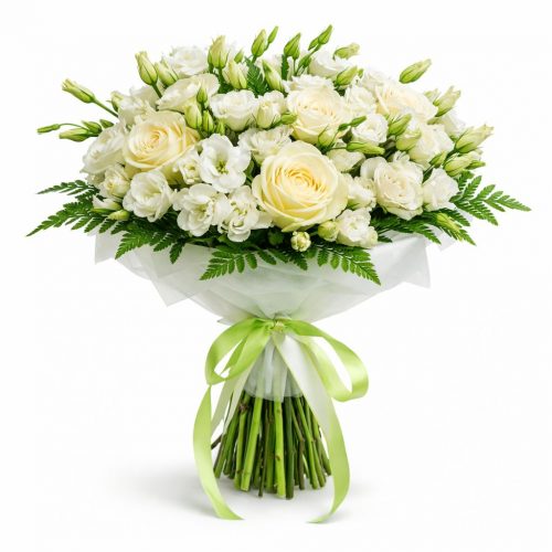 Цветочный букет «Белоснежное вдохновение»