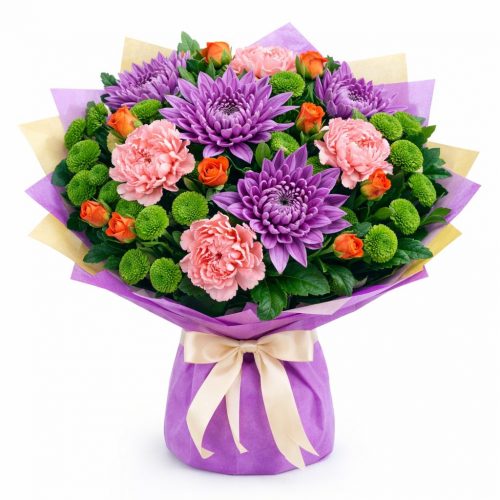 Цветочный букет «Сиреневый шарм»
